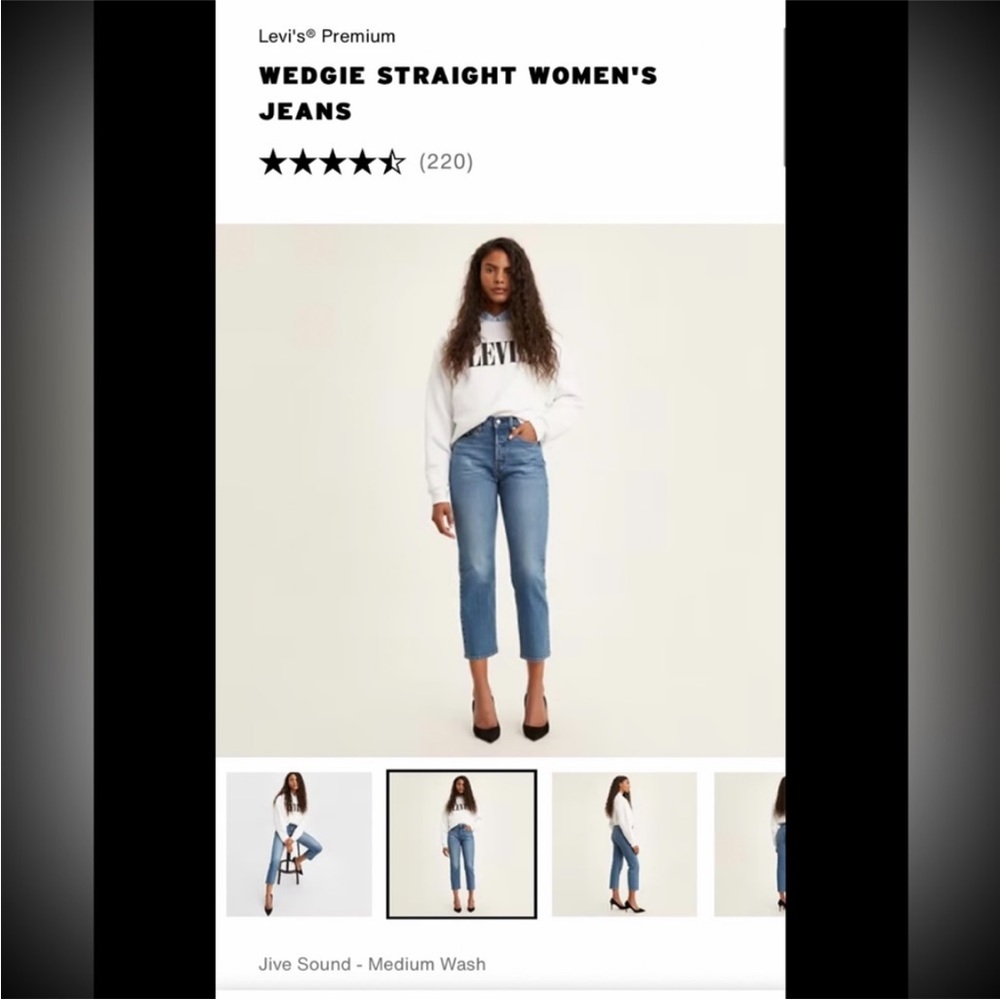 Levi's Wedgie Straight Women's Jeans - Medium Blue